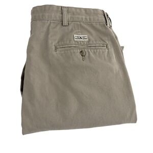 Polo Ralph Lauren Pleated Chinos Pants Mens Size 34 x 30 Tan Cotton Casual